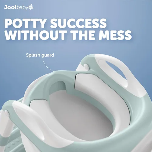 Miniatura 3 de Jool Baby Asiento de Entrenamiento para Ir al Baño con Escalera de 2 Escalones para Niños Pequeños - Protector contra Salpicaduras, Altura Ajustable