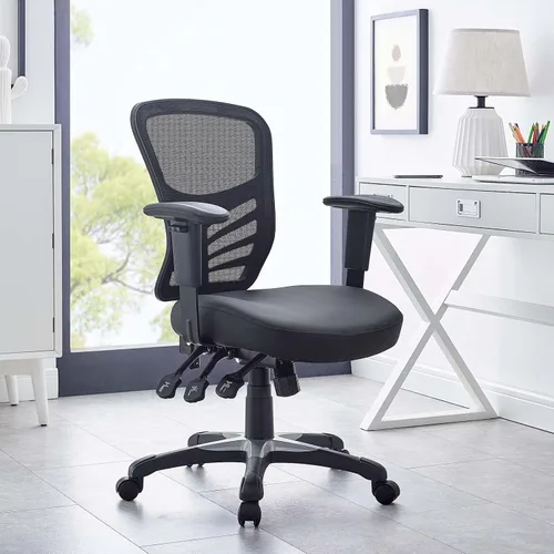 Miniatura 2 de Modway silla de oficina articulada, color verde, Vinilo, Vinilo negro