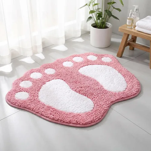 Miniatura 17 de TOPCHANCES Tapete de baño, antideslizante y grande para pies grandes, tapete de baño absorbente de agua, tapete de microfibra para inodoro, tapete