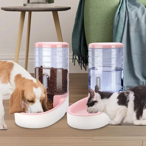 Miniatura 3 de Meikuler Conjunto de Alimentador Automático para Perros y Gatos y Dispensador de Agua, Bebedero y Alimentador de Comida por Gravedad para Perros