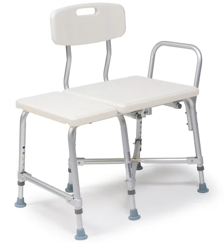 Banco de transferencia de tina bariátrica Lumex, silla de ducha y bañera de servicio pesado, asiento extra ancho, límite de 600 lb