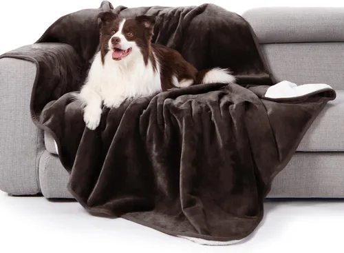 Miniatura 26 de gogobunny Manta de cama impermeable, manta reversible de forro polar Sherpa para perro, cachorro y gato, funda de muebles que protege la cama