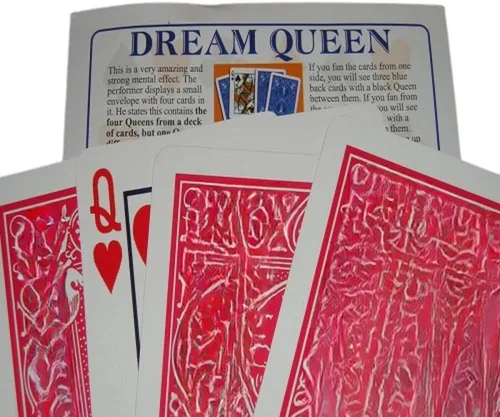Miniatura 4 de MilesMagic Truco de magia Dream Queen Truco de tarjeta de ilusión de mentalismo de mago Efecto de predicción de reina fácil de realizar