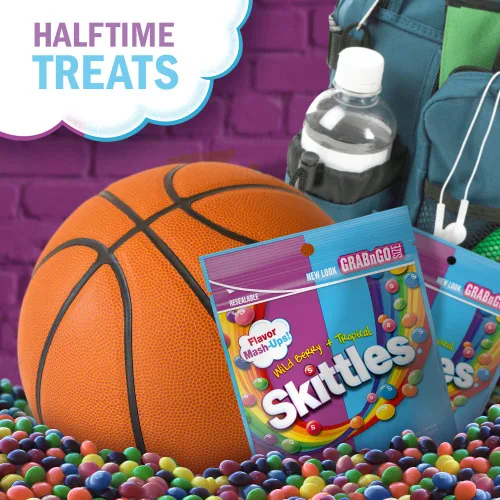 Miniatura 6 de SKITTLES Mash-Ups Wild Berry and Tropical Candy, bolsa de 9 onzas