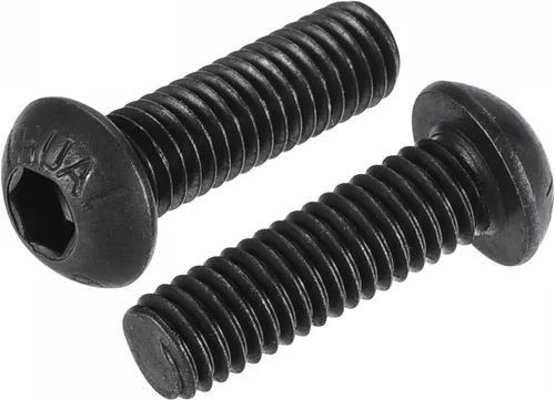 Miniatura 9 de uxcell Tornillos de cabeza de botón hexagonal M6x8mm Tornillos de acero de aleación 25pcs