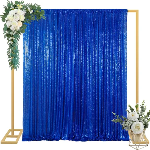 Miniatura 21 de ShinyBeauty Cortinas de Telón de Fondo con Lentejuelas 4x10 pies Negro Cortinas de Lentejuelas 2 Paneles Telones de Fondo para Bodas Telón de Fondo
