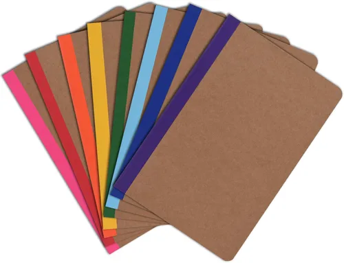 ZCZN Paquete de 8 cuadernos rayados coloridos a granel, diarios A5 con 8 colores, 60 páginas/30 hojas, 8.3 x 5.5 pulgadas, papel rayado