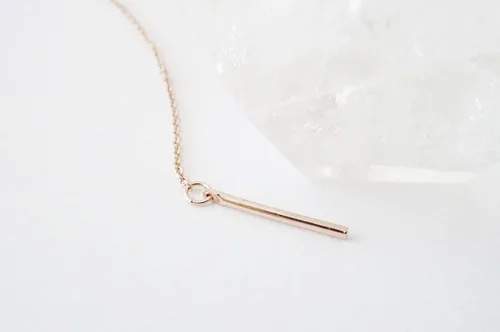 Miniatura 5 de HONEYCAT Lariat - Collar de barra en oro oro rosa o plata Joyería delicada