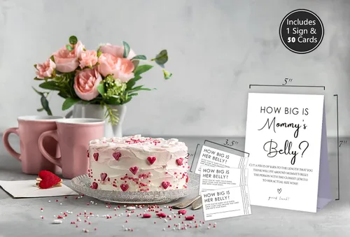 Miniatura 3 de ¿Qué Tan Grande Está la Barriguita de Mamá? Juego de Baby Shower, Mide la Barriguita de Mamá, Divertidos Juegos de Baby Shower para Adultos, Género