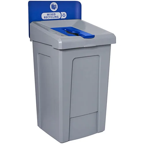 Miniatura 6 de Estación de reciclaje de abono de 33 galones con tapa, papelera de reciclaje, cubo de basura exterior, kit de estación de reciclaje, plástico