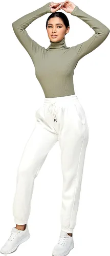 Miniatura 2 de IUUI Pantalones deportivos de cintura alta para mujer, con bolsillos, de algodón, holgados, atléticos