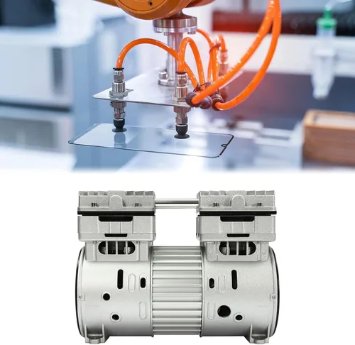 Miniatura 2 de DNYSYSJ Motor de compresor de aire sin aceite, cabezal de compresor de aire, cabeza de bomba de aire pequeña, motor de encimera, bomba de aire