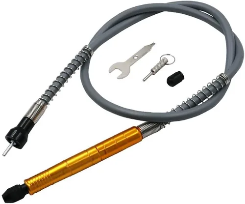 Miniatura 8 de Accesorio adaptador de eje flexible de 1/8 pies (0.125 in), portabrocas de cable de extensión de taladro flexible y herramienta de amoladora