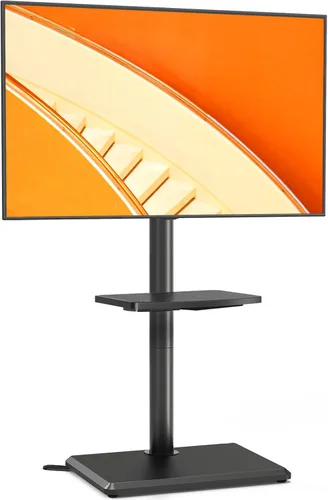 TVON Soporte de piso para TV con soporte para la mayoría de las pantallas planas/curvas de 32 a 60 pulgadas hasta 88 libras, soporte de TV ajustable