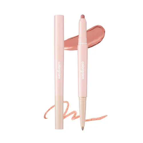 COLORGRAM Todo en Uno Creador de Labios 03 Beige Melocotón | Delineador de Labios y Contorno Versátil con Tonos Naturales, Acabado Mate, Labios Más