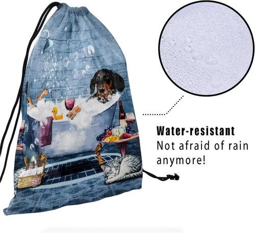 Miniatura 39 de Bolsa de agarre de gimnasia de piel de animal, bolsa de gimnasia con cordón ajustable, bolsa de cuerda para fauna silvestre, Mariposas Galaxy