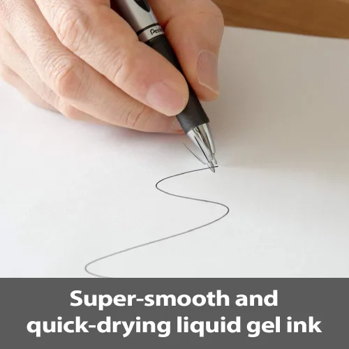 Miniatura 3 de Pentel EnerGel BL77-D - Bolígrafo de tinta de gel con mecanismo de botón (0.014 in, 12 unidades), color verde