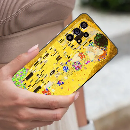 Miniatura 6 de Berkin Arts Funda de silicona compatible con Samsung Galaxy A52 5G 4G/A52S 5G con diseño antideslizante, color amarillo, romántico, Luv San
