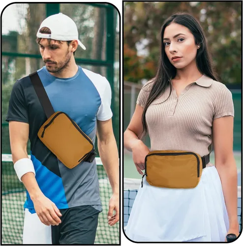 Miniatura 3 de Amazerbst Bolsa para cinturón, riñonera, bolsa para cinturón Everywhere, correa ajustable de 40 pulgadas, bolsa para cinturón para mujeres