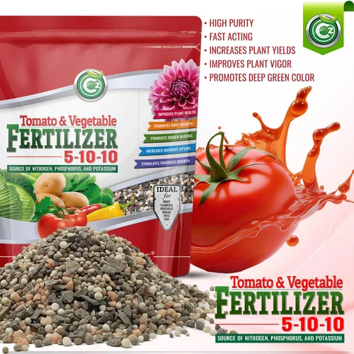 Miniatura 2 de 5-10-10 Fertilizante de tomate y vegetales, fabricado en Estados Unidos, NPK + alimento vegetal de micronutrientes para jardines de flores, promueve