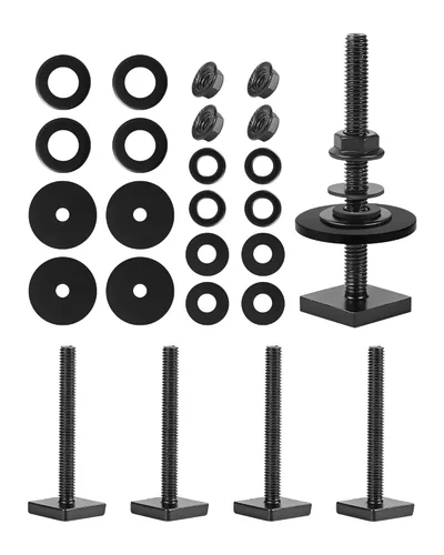 Miniatura 8 de Pernos de ranura en T para barras transversales de techo, plataforma, cesta de carga, adaptador de perno cuadrado en T de acero inoxidable de 4 mm