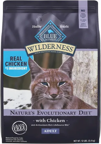 Miniatura 9 de Blue Buffalo Wilderness - Dieta Evolutiva Natural de la Naturaleza, Alimento Seco Natural para Gatos Adultos Alto en Proteínas y Sin Granos, Sabor