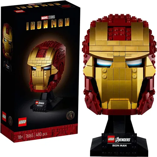 Miniatura 3 de Casco de Iron Man de LEGO Marvel Avengers 76165; Máscara de Iron Man de ladrillo para adultos para construir y exhibir, desafío creativo