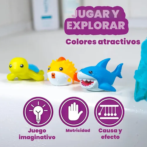 Miniatura 8 de Tub Works® Under the Sea™ Light Up Bath Toys, 6 Pack Water-Activated Light Up Toys Flash & Change Color Easy-Grip Baby & Toddler Bath Toys