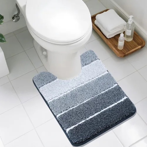 Miniatura 19 de COSY HOMEER Alfombras de baño de 24 x 17 pulgadas, ultra suaves y absorbentes, con respaldo de TPR antideslizante, lavable a máquina, alfombra Beige