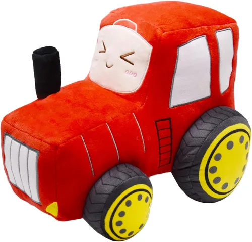 Miniatura 10 de Juguete de peluche de tractor de felpa suave, almohada de peluche súper linda, excelente regalo para niños o fiesta de cumpleaños de 12 pulgadas Azul
