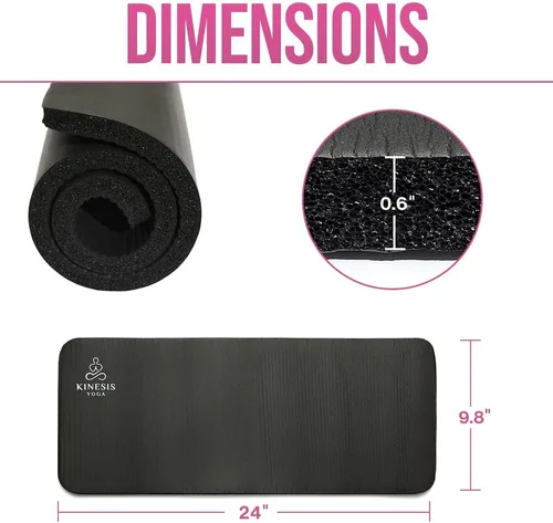 Miniatura 2 de Almohadilla para rodillas de yoga Kinesis Yoga - Almohadilla para rodillas de ejercicio de 0.6 pulgadas (15 mm) de grosor para yoga sin dolor