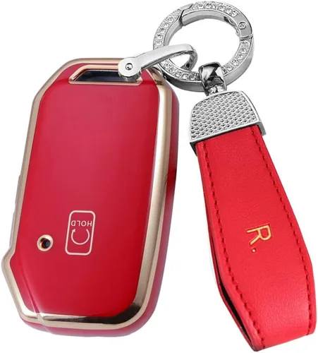 Miniatura 9 de ontto Llavero de 5 botones para llavero Kia Smart Remote con llavero para Sportage Stinger Cerato Ceed Forte TPU Key Bag Beige