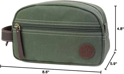 Miniatura 5 de Timberland Men's Toiletry Bag Canvas Travel Kit Organizer Oliva