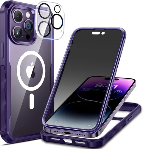 Miniatura 22 de seacosmo para iPhone Air Funda, Carcasa Completa con Protector de Privacidad de Vidrio Templado 9H Integrado y Protector de Lente de Cámara