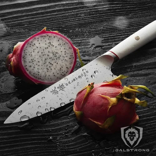 Miniatura 7 de Cuchillo de Chef Dalstrong - 8 pulgadas - Serie Phantom - Cuchillo de Cocina de Acero Japonés AUS8 de Alto Carbono - Mango G10 Blanco - Cuchillo