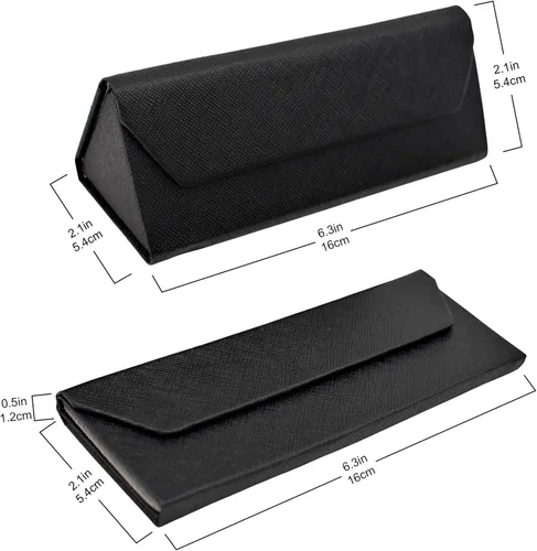 Miniatura 110 de Real Sic Funda para lentes de sol para hombres y mujeres, soporte magnético plegable para lentes de sol, inspirado en el color sólido