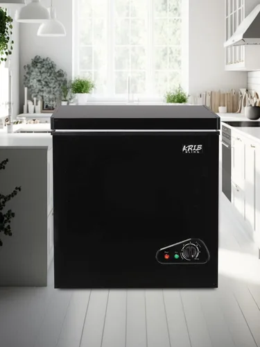 Miniatura 7 de KRIB BLING Congelador de pecho, termostato ajustable, congeladores compactos con cesta de almacenamiento extraíble para casa, cocina, garaje, Negro