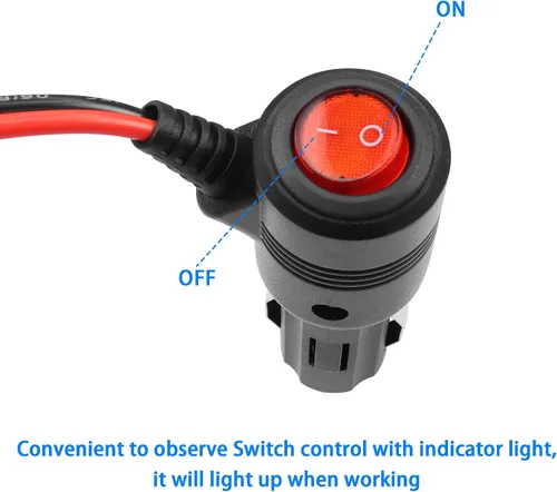 Miniatura 5 de GELRHONR Enchufe macho de repuesto para encendedor de cigarrillos de 12 voltios con cables y luz LED, cable de extensión de encendedor