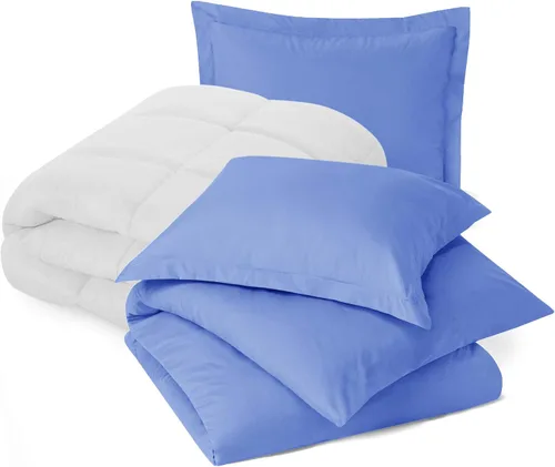 Miniatura 26 de Nestl - Juego de ropa de cama Queen con edredón – Juego de edredón para cama queen; Juego de funda de edredón Queen, Juego de edredón azul playa