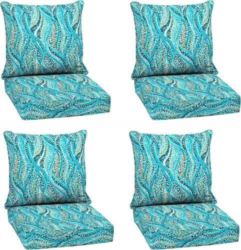 Miniatura 152 de Arden Outdoor Deep Seat Cushion Set, 24 x 24 pulgadas, Cojín para exteriores resistente al clima, a la lluvia y a la decoloración para silla, sofá
