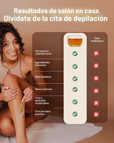 Miniatura 4 de Kit de Depilación con Azúcar Sugardoh para Mujeres Como se Vio en Shark Tank (Kit Mini Firme) Rostro, Brazos y Piernas, Depilación con Cera
