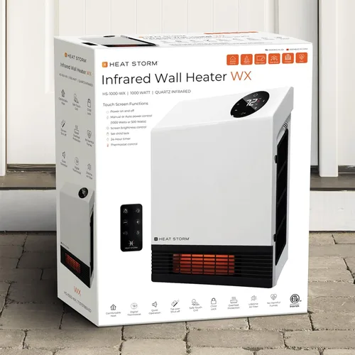 Miniatura 10 de Heat Storm Calentador infrarrojo de interiores – se conecta directamente en la pared – Ahorro de espacio – 1000 vatios – Control Remoto – perfecto