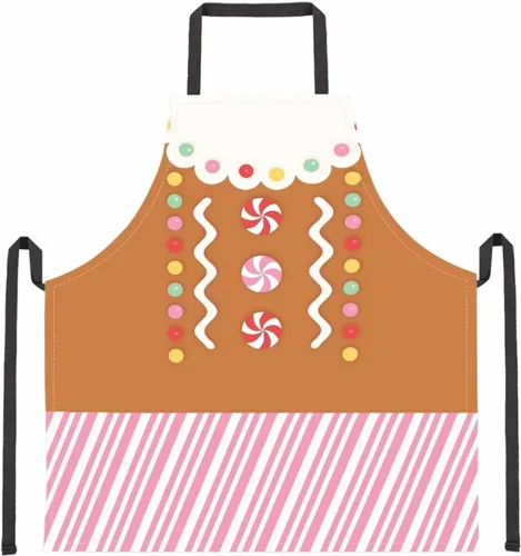 Miniatura 52 de Dreaweet Delantal de cocina unisex con cuello ajustable de Navidad