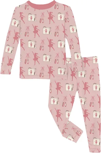 Miniatura 13 de KicKee Pants Conjunto de pijama de manga larga con estampado de piezas