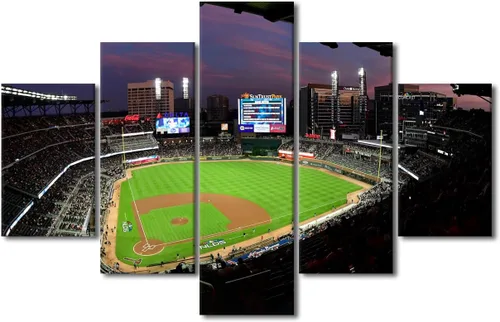 Miniatura 35 de Arte para pared, lienzo para estadio deportivo, arte para pared, diseño de campo de Wrigley en Chicago, pinturas de Chicago, impresiones sobre