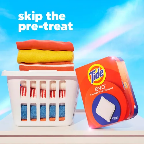 Miniatura 13 de Tide Los azulejos de fibra de detergente para ropa con aroma original de evo funcionan en el 100% de las manchas comunes, seguro para todas