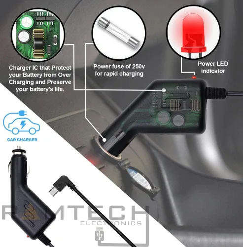 Miniatura 3 de Ramtech - Cable adaptador de cargador de coche para Garmin Nuvi 200 200 W 205 205 215 215 255 255 W 255WT 265 265W 265WT 275 285W 295W GPS + lápiz