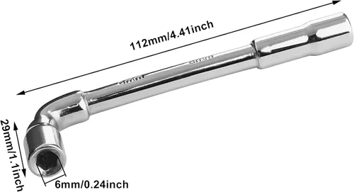 Miniatura 2 de Piutouyar Llave hexagonal en forma de L métrica de 0.236 in, llave hexagonal de codo de doble cabeza para herramienta de reparación mecánica, 1