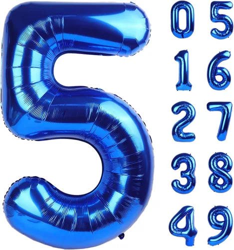 Miniatura 139 de Globo de cumpleaños número 4 dorado de 40 pulgadas, globos gigantes del número cuatro 14 24 34 40 44 2024, globos grandes de lámina de mylar para Oro