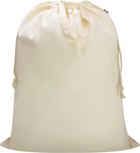 Miniatura 13 de Bolsa de Lona para Ropa Sucia de 33" x 35", Bolsa de Lavandería de Algodón Grueso con Asas y Cordón, Extra Grande de Servicio Pesado Lavable, Forro